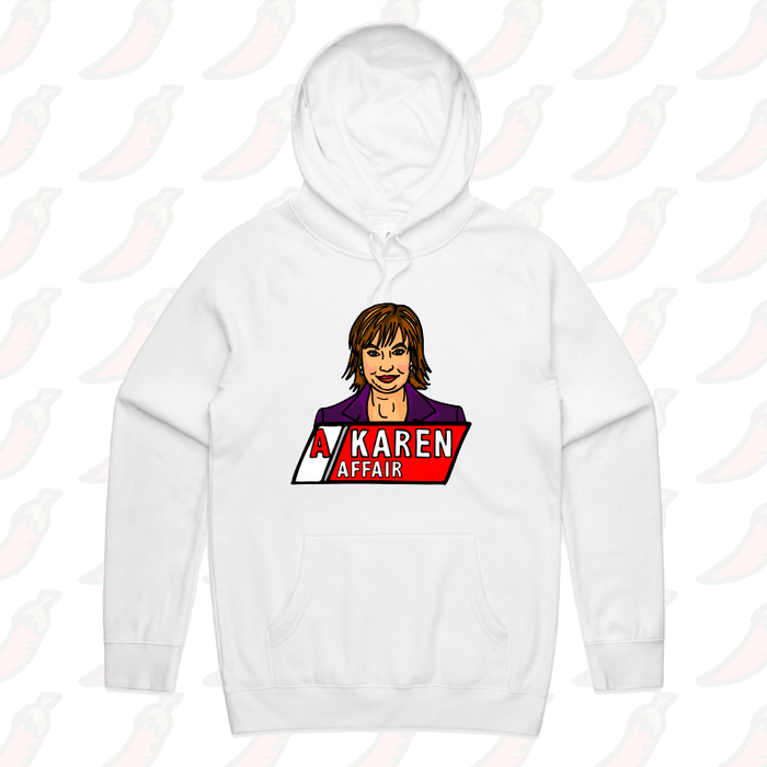 S / White / Large Front Print A Karen Affair 📺 – Unisex Hoodie