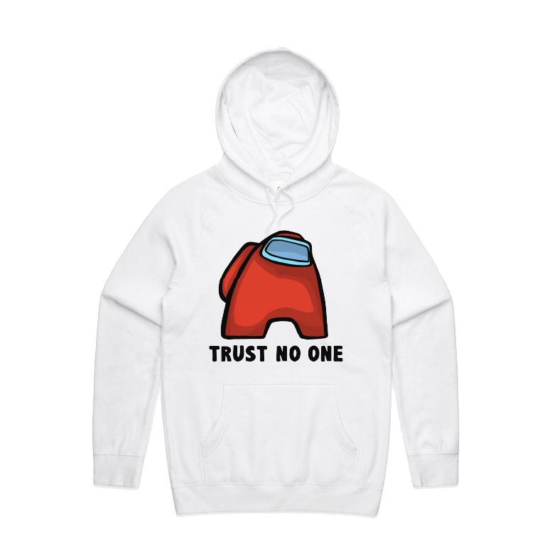S / White / Large Front Print Among Us 👨‍🚀 - Unisex Hoodie