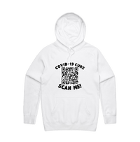 S / White / Large Front Print Big Barry UNCENSORED QR Prank 🍆  - Unisex Hoodie