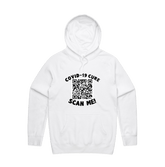 S / White / Large Front Print Big Barry UNCENSORED QR Prank 🍆  - Unisex Hoodie