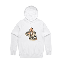 S / White / Large Front Print Big Ed (90 Day Fiance) 🛺 - Unisex Hoodie