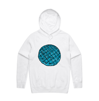 S / White / Large Front Print Blue Waffle 🧇🤮 - Unisex Hoodie