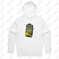 S / White / Large Front Print Brickie’s Laptop 🎰 - Unisex Hoodie