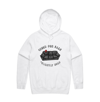 S / White / Large Front Print Casting Couch 📹 - Unisex Hoodie