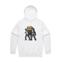 S / White / Large Front Print Coffin Dance ⚰️ - Unisex Hoodie