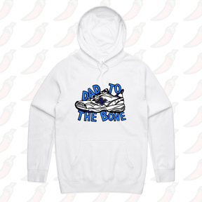 S / White / Large Front Print Dad To The Bone 👟 – Unisex Hoodie