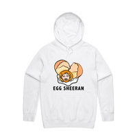 S / White / Large Front Print Egg Sheeran 🥚 - Unisex Hoodie