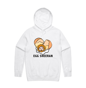 S / White / Large Front Print Egg Sheeran 🥚 - Unisex Hoodie