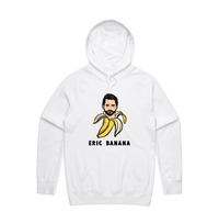 S / White / Large Front Print Eric Banana 🍌 - Unisex Hoodie