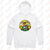 S / White / Large Front Print Just One Spoon 🥄 - Unisex Hoodie