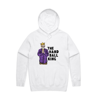 S / White / Large Front Print K Rudd Handball King 👑 - Unisex Hoodie