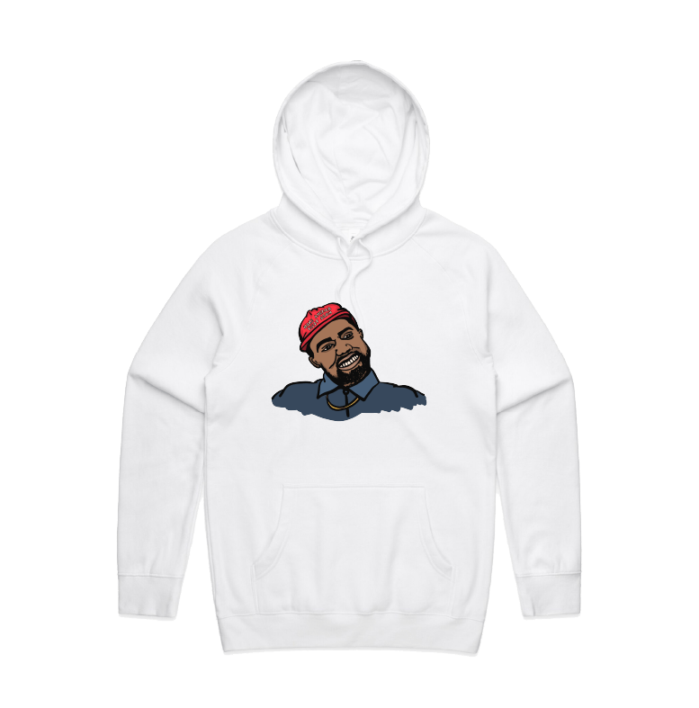 S / White / Large Front Print Make America Yeezy Again 🦅 - Unisex Hoodie