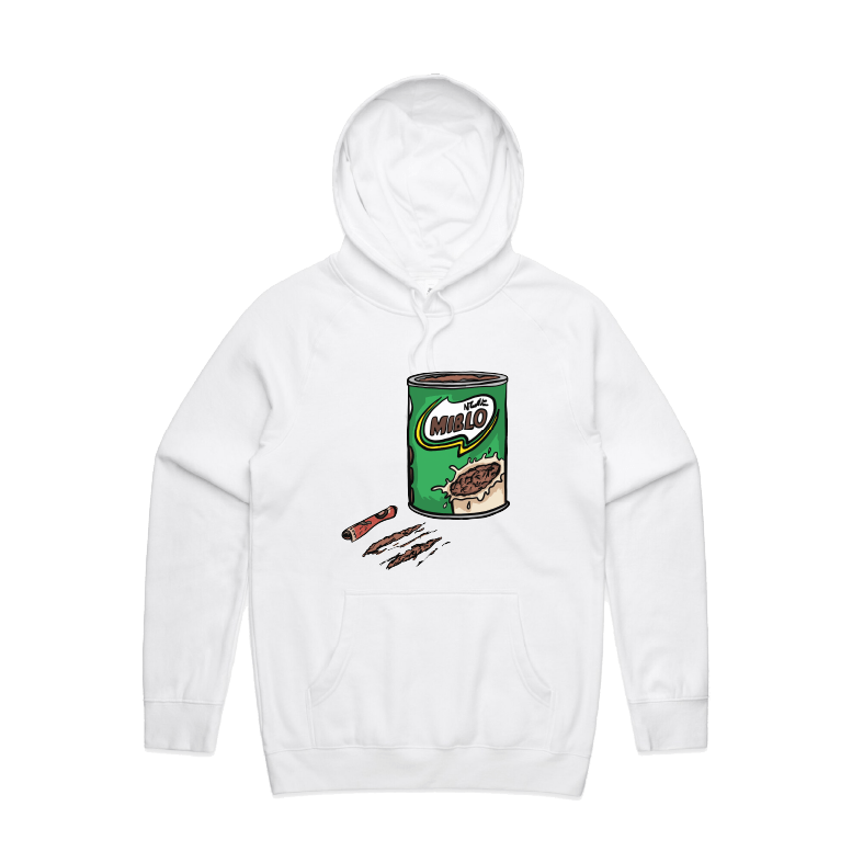 S / White / Large Front Print MIBLO 🥛 - Unisex Hoodie