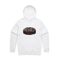 S / White / Large Front Print Mud Cake 🎂 - Unisex Hoodie