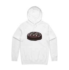S / White / Large Front Print Mud Cake 🎂 - Unisex Hoodie