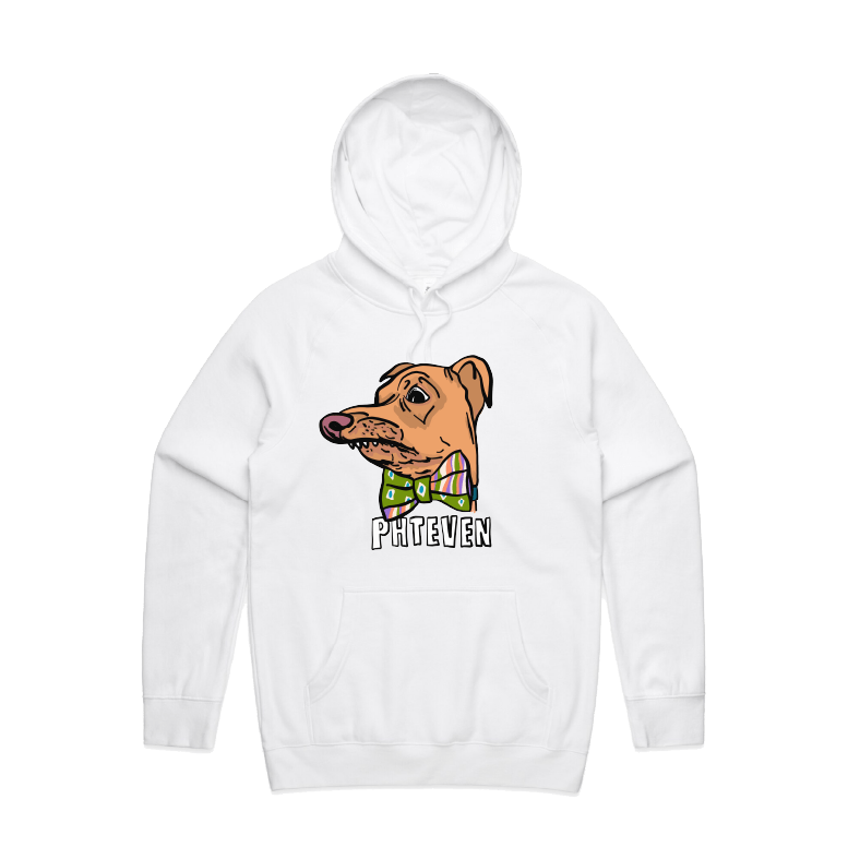 S / White / Large Front Print Phteven Good Boy 🐶 - Unisex Hoodie