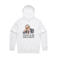 S / White / Large Front Print Scomo Sugar Daddy 💸 - Unisex Hoodie