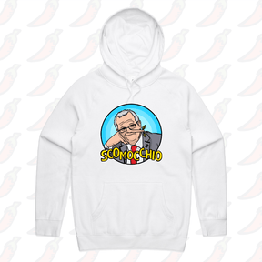 S / White / Large Front Print Scomocchio 👃 – Unisex Hoodie