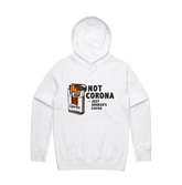 S / White / Large Front Print Smoker's Cough 🚬 - Unisex Hoodie