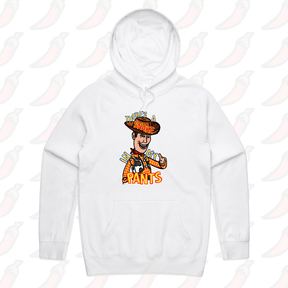 S / White / Large Front Print SNAKE IN MY PANTS 🐍- Unisex Hoodie