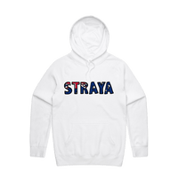 S / White / Large Front Print Straya 🐨 - Unisex Hoodie