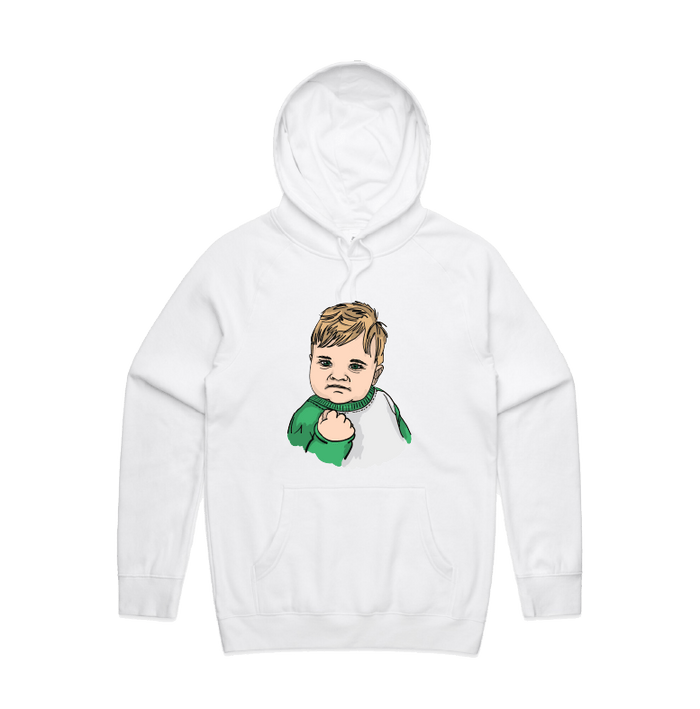 S / White / Large Front Print Success Kid ✊ - Unisex Hoodie