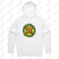 S / White / Large Front Print That’s A Paddlin’ 🏏 – Unisex Hoodie