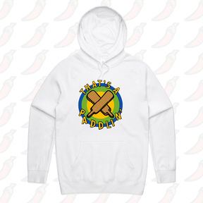 S / White / Large Front Print That’s A Paddlin’ 🏏 – Unisex Hoodie