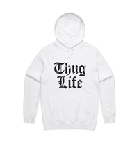 S / White / Large Front Print Thug Life 🖕🏾 - Unisex Hoodie