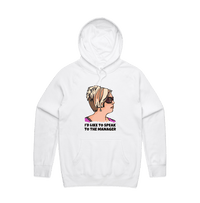 S / White / Large Front Print Unleash the Karen 😤 - Unisex Hoodie