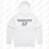 S / White / Large Front Print Vaccinated AF 💉 - Unisex Hoodie