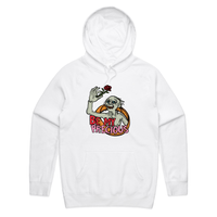 S / White / Large Front Print Valentines Precious 🌹 – Unisex Hoodie