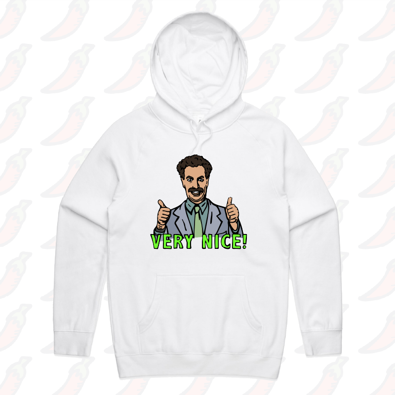 S / White / Large Front Print VERY NICE 👍- Unisex Hoodie