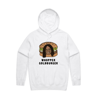 S / White / Large Front Print Whopper Goldburger 🍔 - Unisex Hoodie