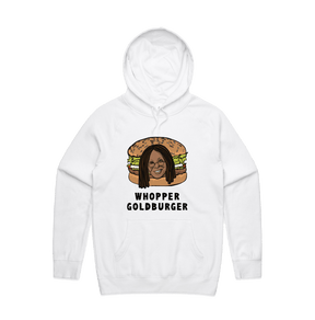 S / White / Large Front Print Whopper Goldburger 🍔 - Unisex Hoodie