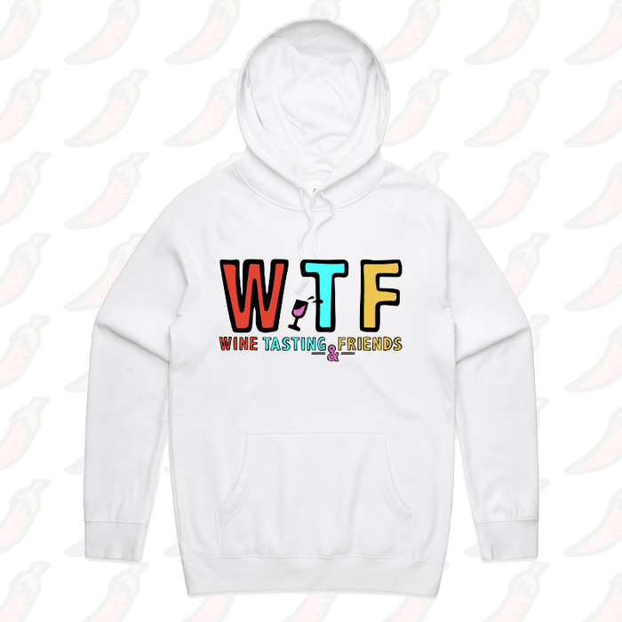 S / White / Large Front Print WTF 🍷💅 – Unisex Hoodie