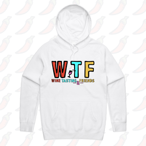S / White / Large Front Print WTF 🍷💅 – Unisex Hoodie