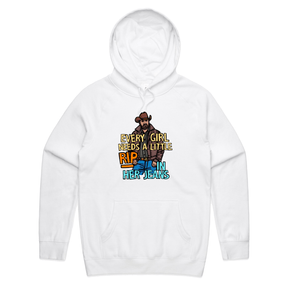 S / White / Large Front Print Yellowstone Rip 👖🤠 - Unisex Hoodie