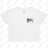 S / White McLovin 🤓🌈 – Women's Crop Top