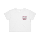 S / White Mum Sleep 🥱 - Women's Crop Top