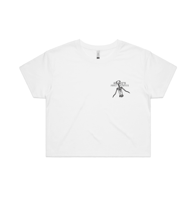 S / White Mummy's Fidget Spinner 🍷 - Women's Crop Top