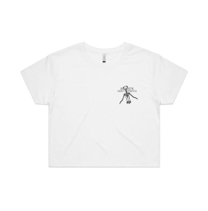 S / White Mummy's Fidget Spinner 🍷 - Women's Crop Top