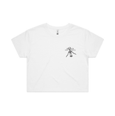 S / White Mummy's Fidget Spinner 🍷 - Women's Crop Top