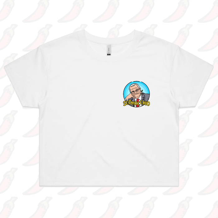 S / White Scomocchio 👃 – Women's Crop Top