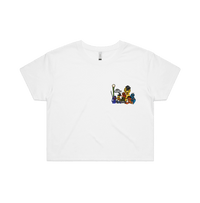 S / White Sesame Gang 🥴 - Women's Crop Top