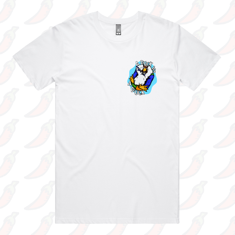 S / White / Small Front Design Aquaduck 🌊🦆 - Men's T Shirt