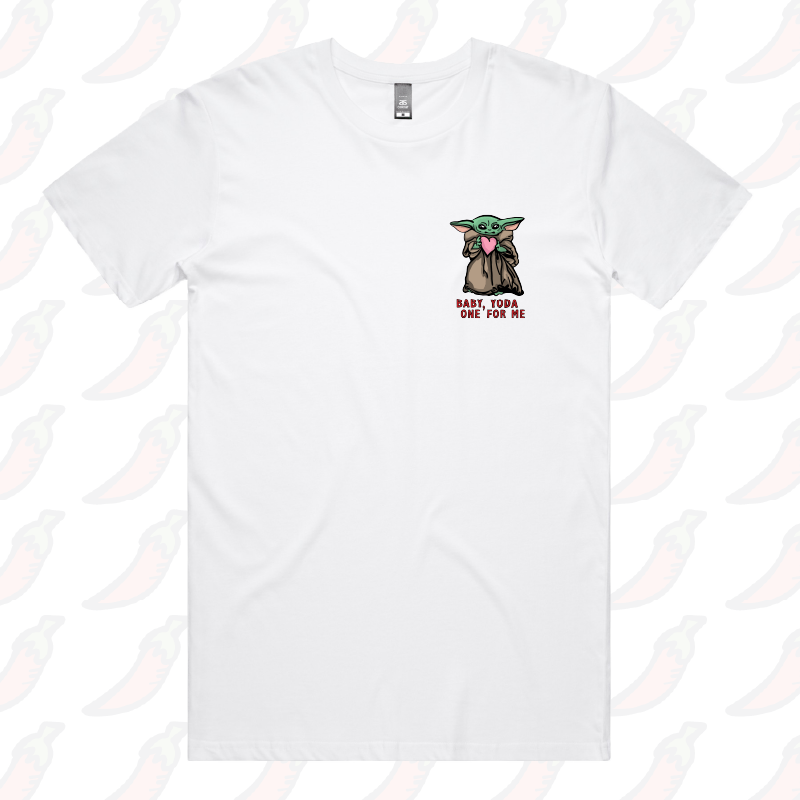 S / White / Small Front Design Baby Yoda Love 👽❤️ - Men's T Shirt
