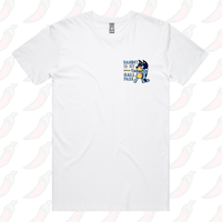 S / White / Small Front Design Bandit Hall Pass 🦴 - Men's T Shirt