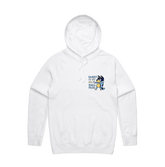 S / White / Small Front Design Bandit Hall Pass 🦴 - Unisex Hoodie