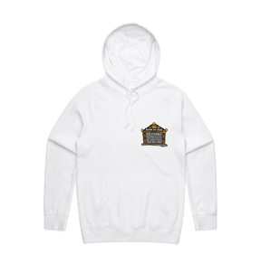 S / White / Small Front Design Bank of Dad 💰 - Unisex Hoodie